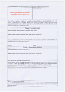 Vzor formuláře pro registraci nového majitele.